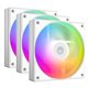 Pack x3 Coolers de Gabinete ID-COOLING AS-120-W-ARGB White 120mm PWM