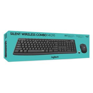Combo Teclado y Mouse Inal&aacute;mbrico Logitech MK295 Silent Negro